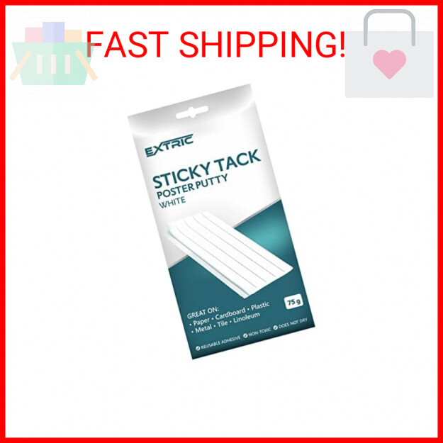 EXTRIC Sticky Tack, Poster Putty, White Color Wall Putty, Sticky Tack for Wall H