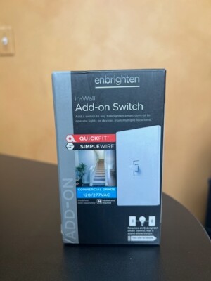 GE Enbrighten Add On Toggle Switch with Quick Fit and Simple Wire 46200 NEW
