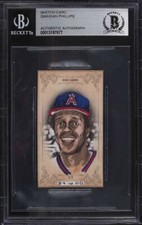 Rod Carew Original Art Sketch Card California Angels 1/1 BAS