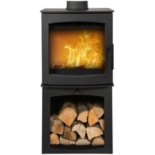 Mi-Fires Tinderbox Large + Log Store Stove Wood Burning 5 KW Eco Design Approved