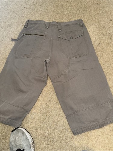 Armani Designer Grey Cargo Shorts 32W - Picture 8 of 11