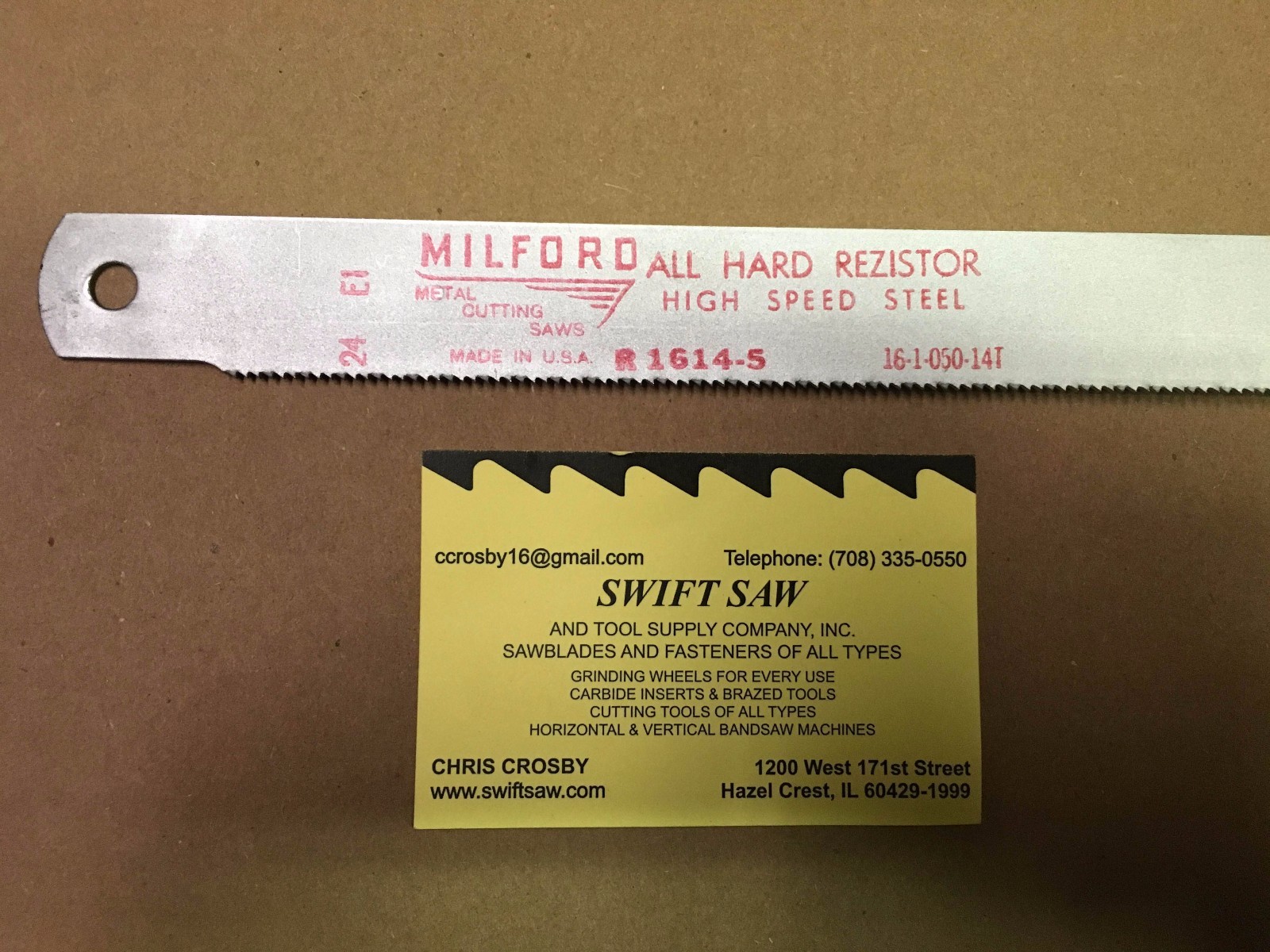 10PCS 16" X 1" X .050 X 14T POWER HACK SAW BLADE MILFORD REZISTOR ALL
