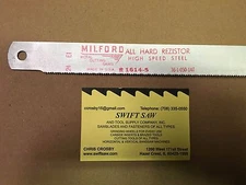 10PCS- 16" X 1" X .050 X 14T POWER HACK SAW BLADE MILFORD REZISTOR ALL HARD HSS