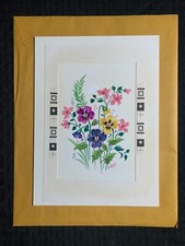 HAPPY BIRTHDAY Colorful Flowers 7x9" Greeting Card Art B8512 w/ 2 Cards