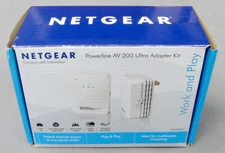 Netgear Powerline AV 200 Ultra Adapter Kit Open Box XAVB2001 Plug & Play Stream