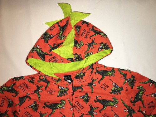 NWT $44 PAUL FRANK Dino Mite The collection hoodie jacket BOY size 4 orange - Picture 2 of 5