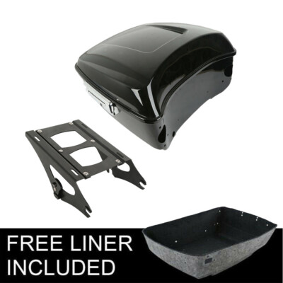 King Pack Trunk + Two Up Mount Fit For Harley Tour Pak Road Glide FLHR 2014-2022