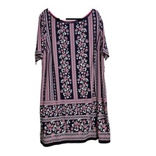 Eliza J Dress, 22W, Navy & Pink Floral Career Formal
