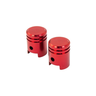 Open Box Bike It Large Piston Valve Caps - Red