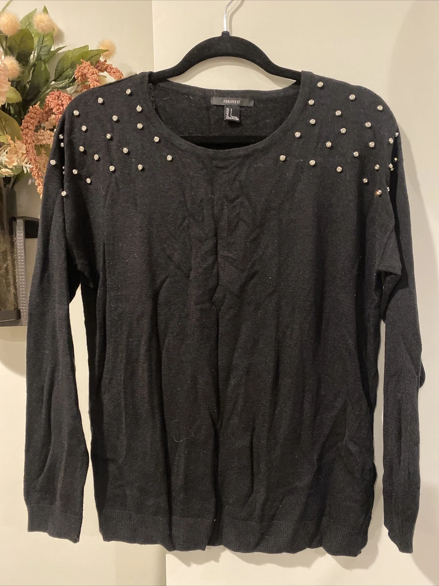 Embellished shoulder shop sweater