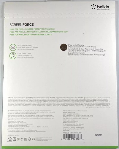 Belkin iPad Screen Protector 2 Pack Screenforce Transparent 9.7-inch, Air, Air 2 - Picture 3 of 3