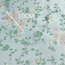Tela de seda sintética satinada tela de brocado floral para bolsa tela Qipao artesanía retro