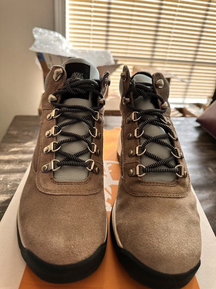 Timberland Mujer Blanco Cornisa Impermeable Medio Senderista Taupe Gamuza Talla 8 M/M Foto 2 de 4