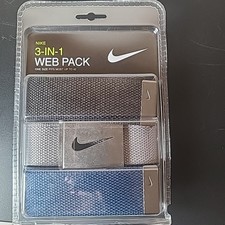 Nike Golf Men's 3 in 1 Web Belt - Navy/Black/Grey