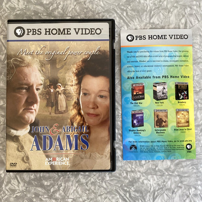 John and Abigail Adams DVD PBS Home Video American Experience 2006 MINT Disc