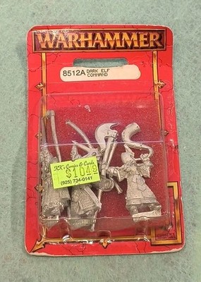Warhammer 8512A Dark Elf Command NIB OOP Metal