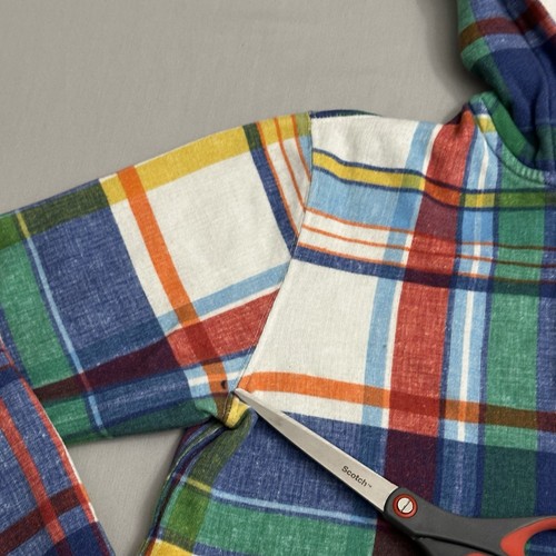 Polo Ralph Lauren Plaid Full Zip Hoodie Boys Medium M 10-12 Madras Print Shirt - Picture 12 of 21