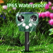 1PC Solar Animal Deterrent - Ultrasonic Waterproof for Outdoor Lawn