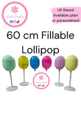 60cm Fillable Lollipop Stand with Base | Sweet Gift Display Personalise or blank