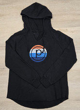 Pure Barre Black Hoodie Sweatshirt Women Multicolored Logo Athletic Activewear S