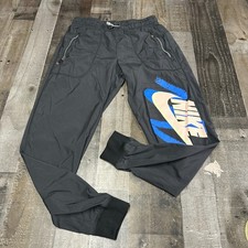 Nike Windbreaker Track Pants Women Small Black Retro Logo 932097 010