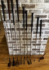 Lot Of 10 Vintage Golf Clubs 