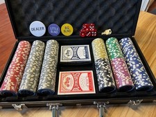 300-Piece Poker Chip Set with Aluminium Case Cards Casino Chips