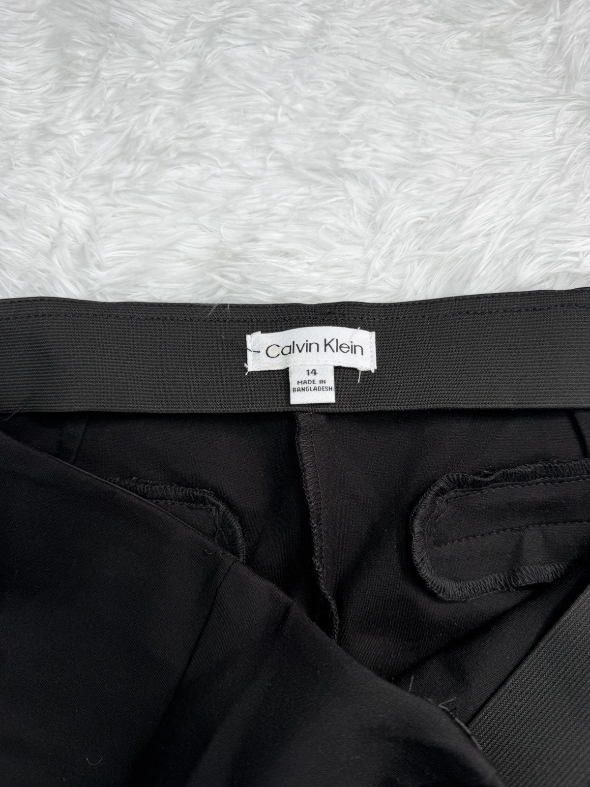 Calvin Klein Women's Black Solid Pattern Dress Pa… - image 1