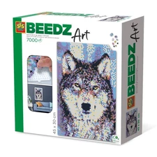 Ses Creative Wolf Beedz Art Mosaic Kit, 7000 Iron-On Beads, Unisex,... NEW