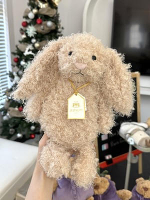 Jellycat Bashful Luxe Bunny Curly medium size (Retired). Brand new