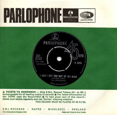Contrasts (The):I can't get you out of my mind/Click when you're in love:UK:1964