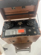 Rare 1950s–60s Sanborn Viso-Cardiette Portable ECG in Wooden Case Medical Icon!