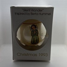 Vintage Christmas 1993 Silent Wonder Ornament Inspired By Berta Hummel In Box