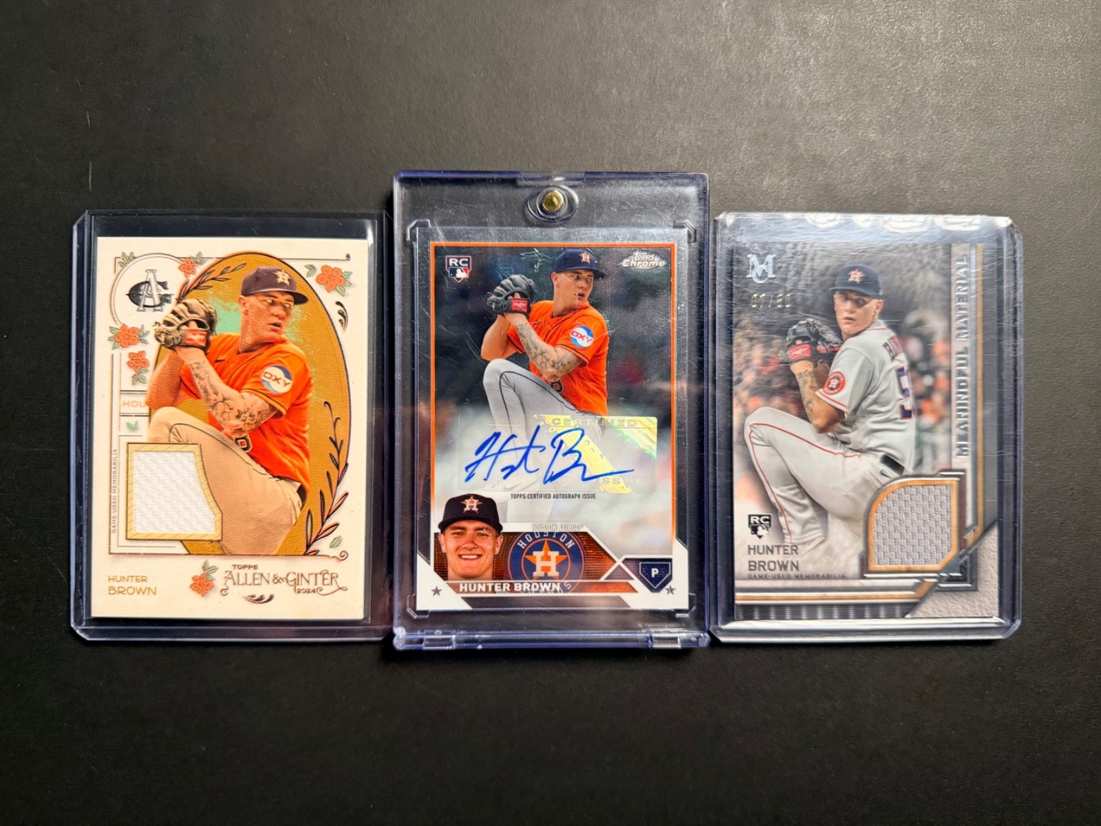 2023 Topps Chrome Hunter Brown Rookie Auto Autograph #AC-HB Astros Plus Relics