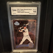 Topps 2011 Diamond Anniversary Buster Posey #282 Cognac Diamond GMA 10