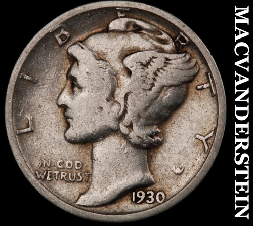 1930-S Mercury Dime- Silver- Scarce Better Date No Reserve #J3941