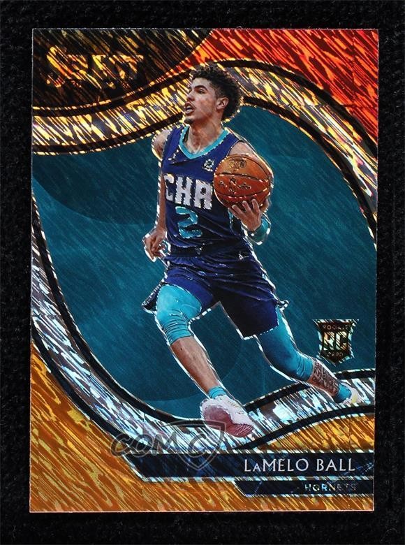 2020 Select Courtside Red White Orange Shimmer Prizm Lamelo Ball Rookie RC 09wc