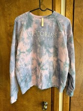 Victorias Secret Tie Dye Crewneck Sweatshirt Sz. XL NWT Purple & Blue