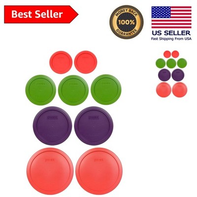 9-Piece Pyrex Lids Set: BPA-Free, Dishwasher Safe & Colorful Kitchen Essentials