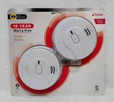 Kidde 10 Year Sealed-In Lithium Battery Smoke Alarm 2 Pack-NEW