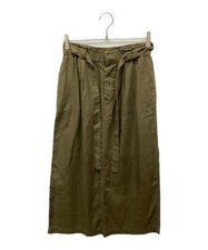 ORCIVAL          linen skirt green