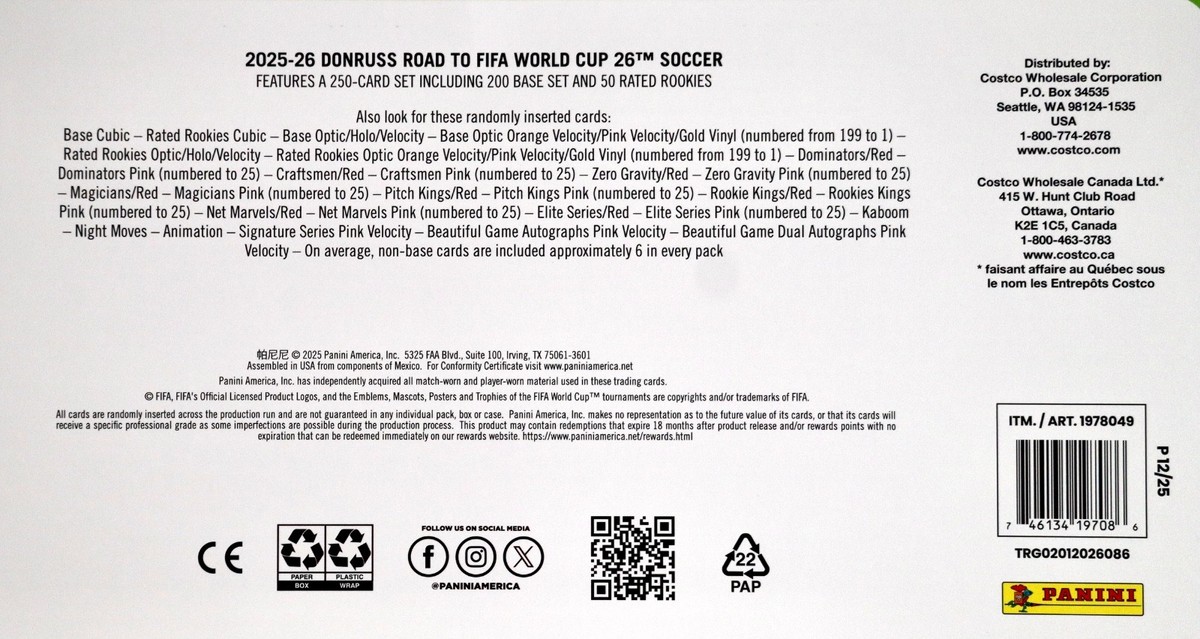 2026 Panini Donruss Soccer Road to FIFA World Cup Box Oversize