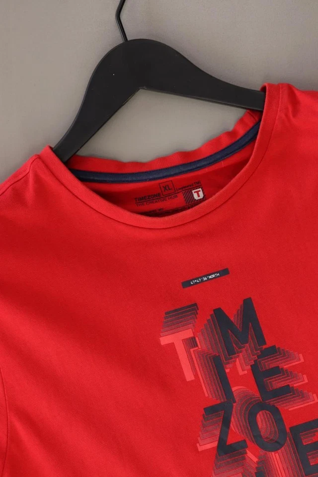 ✅ Timezone camicia per uomo taglia 54, XL rosso di cotone ✅ - Imagen 3 de 4