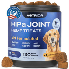 VETRICA Canine Hip  Joint Supplement with Hemp  Glucosamine 130 Chews