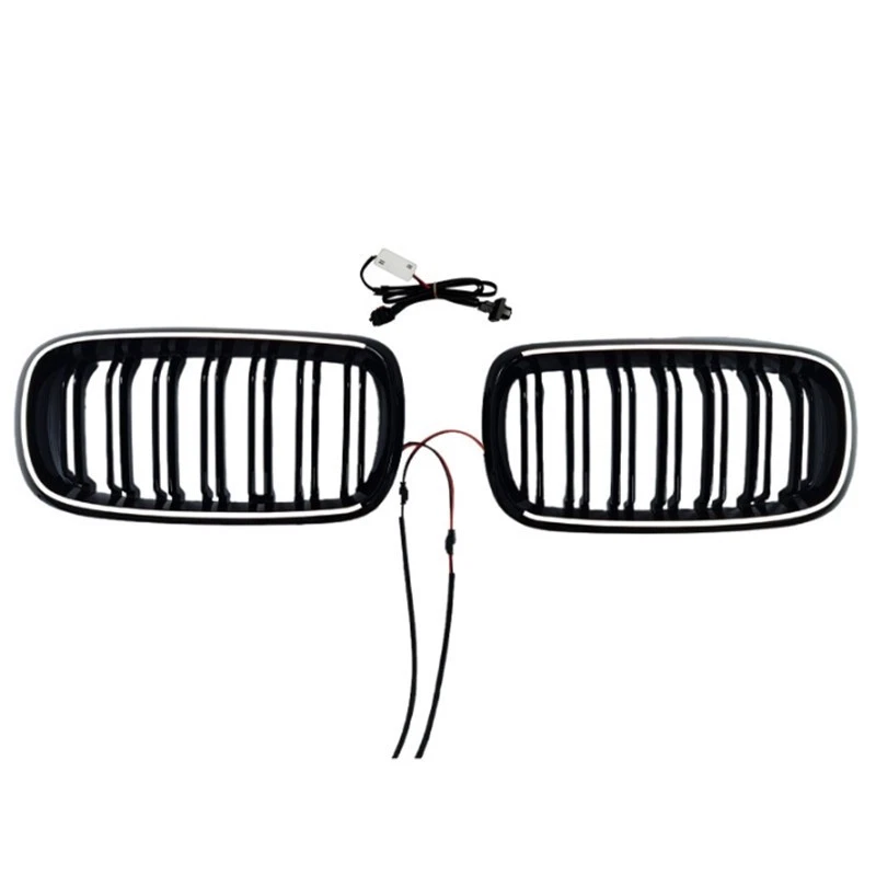 Parrilla delantera con luz LED para BMW X5 F15 luces de parrilla 2014-2018 2016 Foto 3 de 4