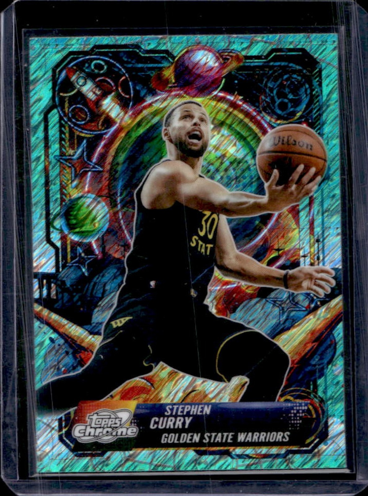 Stephen Curry 2025 Topps Cosmic Chrome #PRP-3 Propulsion - Aqua