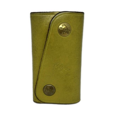 Auth IL BISONTE - Yellow Leather Key Case