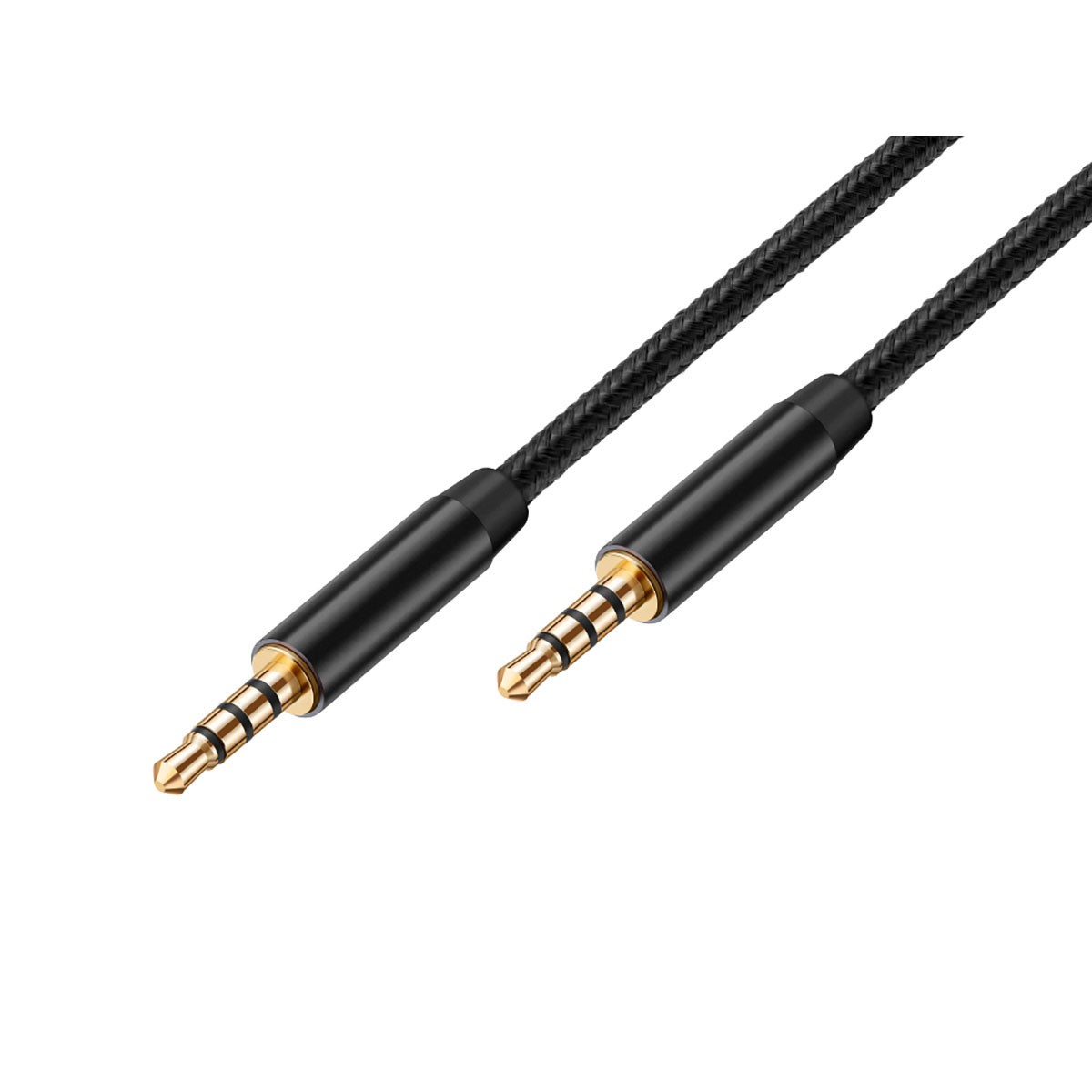 Câble audio 3.5mm mâle mâle jack de 10m en nylon tressé pour haut-parleur et PC