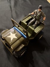 Tonka US Army Jeep Military Green Pressed Steel - Vintage 1970's