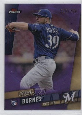 2019 Topps Finest Purple Refractor /250 Corbin Burnes #39 Rookie RC xb4